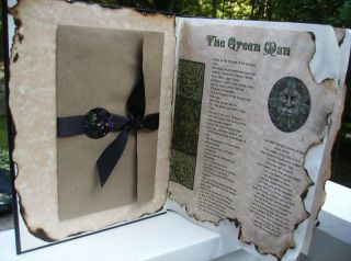 BOOK OF SHADOWS 22 vibrant colored wiccan pagan parchment pages 100