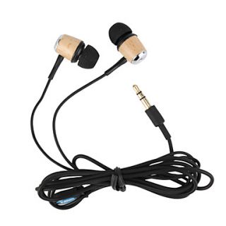 USD $ 7.59   Kanen Retro Wood Stereo In Ear Earphone with Replaceable