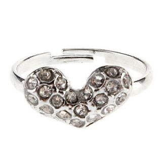 EUR € 1.56   Diamond Heart Delicado anillo tachonado, ¡Envío