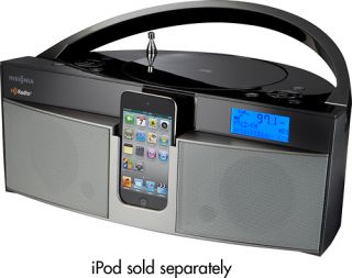   Boombox CD Player with HD Radio iPod iPhone Dock Station Speaker Aux