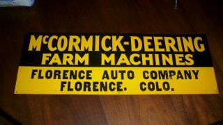 McCormick Deering Farm Machines International Sign