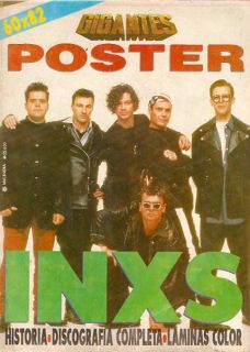 INXS Magazine Poster 22 x 31 5 Argentina 1990