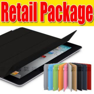iPad 2 Smart Cover PU Leather Magnetic Case Stand Wake Up Sleep Multi