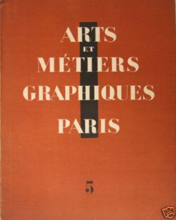 Vintage Magazine Arts Et Metiers Graphiques Paris Vol 5
