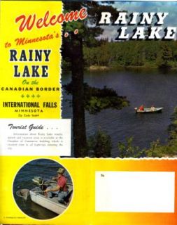 Rainy Lake Brochure Map International Falls MN