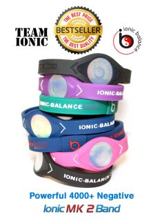 Ionic Balance MK 2 Wristband Tourmaline Negative ion Band Bracelet