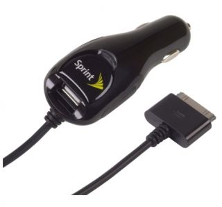 Sprint iPhone 4 4S Car Charger w USB Output Original New in Box