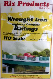 PACK OF WROUGHT IRON HIGHWAY OVERPASS RAILINGS KIT HO SCALE ROADS