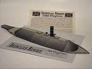 Civil War Ironclad CSS Virginia Merrimac SHIP Model