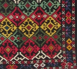 Vintage Kirghiz Suzani Exotic Patterns Cen Asia