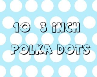 10 3 inch Polka Dots Wall Art Circle Decal Stickers