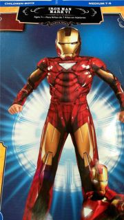 Iron Man Mark VI Red Boys Kids Entire Costume Superhero Sz 7 8 M