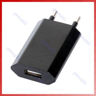 New EU USB Wall Home AC Charger Adapter for iPhone 4 4G Black