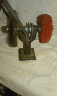 vintage cast iron belt driven grinder blacksmith forge anvil hobby