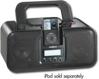 Insignia Boombox CD Player with Am FM Radio iPod iPhone Dock Station