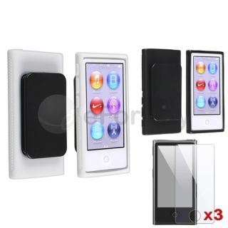  Belt Clip TPU Soft Case Cover Clear Protector for iPod Nano 7 7g