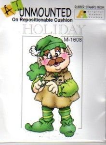 New Art Impressions Rubber Stamp Giant Leprechaun Irish