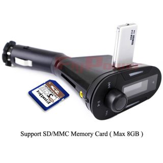 Remote Car Kit  Player Wireless FM Transmitter Modulator USB SD MMC