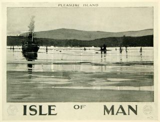 1924 Print Isle Man Norman Wilkinson Tourism Travel Steamship Mann