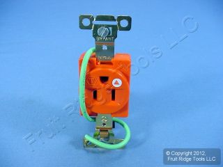  Hubbell Orange 5 15 INDUSTRIAL Receptacle Isolated Ground 15A 5261 IG