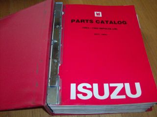 Parts Catalog Service Manual Isuzu Impulse JR 1983 1989 Binder Great