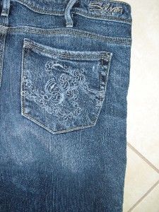 Silver Isabel Womens Distressed Flair Jeans Size 30
