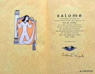 1945, SALOME   SIGNED BY ARTIST VALENTI ANGELO & DANCER, MARTHA GRAHAM