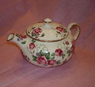 Vintage James Kent Ltd Teapot Rose Longton Gilt 4040