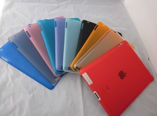 Fr Apple iPad2 iPad3 9Color Frosted Rubberized Plastic Hard Case Shell