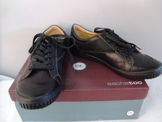 Sacha Too Isaac Sneaker Black Leather 13 M
