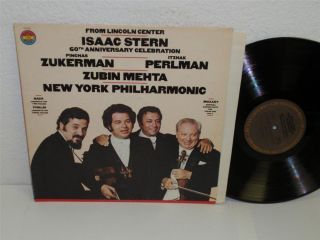  Mehta from Lincoln Center Isaac Stern 60th LP CBS M 37244 VG