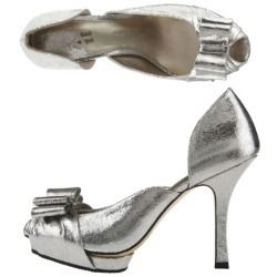 Isabel Toledo Payless Silver Bow Dress Shoe Pump BNIB