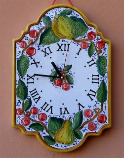 Deruta Italian Pottery Frutta Delicata Wall Clock