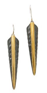 Elizabeth and James Feather Drop Earrings
