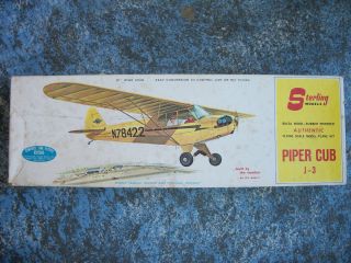 Sterling Models Piper Cub J 3 Plane Kit 1960S