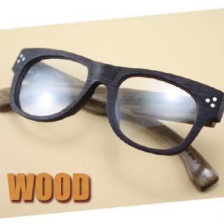 SAGAWA Fujii Real Wood Temple Eyeglass Glass Plastic 8250 7113D Woody