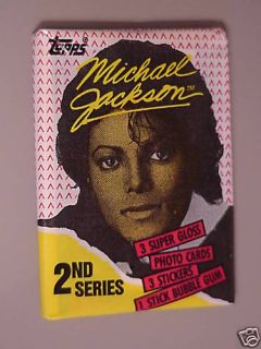Michael Jackson Trading Cards 2nd Series RARE Unopened Wax Packs