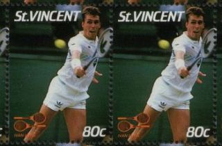 Tennis 15 Ivan Lendl Wimbledon 20 Stamp Sheet