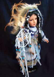 Native American Indian Princess Porcelain Jacinda Blue