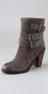 Ash Pal Suede Booties with Buckles