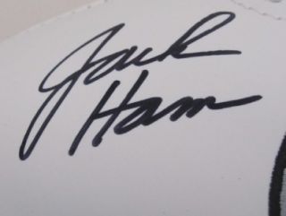 Jack Ham Autographed Pittsburg Steelers Logo Football Inscr HOF 88 JSA