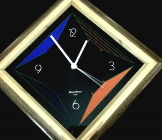 Modern Wall Clock Italian by Diamantini Domeniconi w Kienzle German