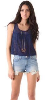 Free People Novelty Lace Swing Top