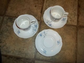 Meakin of England China Sterling style Dellwood pattern cups and