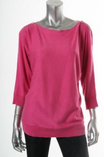 Ralph Lauren New Pink Shoulder Button Dolman Sleeve Silk Pullover