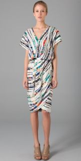 Rachel Roy Print Drape Tulip Dress