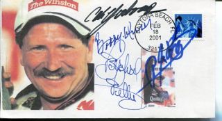Richard Petty Cale Yarborough Bobby Unser A. J. Foyt NASCAR Signed