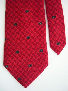 2973 Paul Lawrence Silk Necktie Mens Tie Paisleys Red