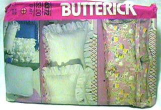 Butterick Sewing Pattern 4372 Pillows Uncut Craft