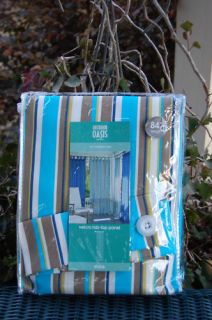 Penney Home Outdoor Panel Curtain Drape Oasis 84 Aquarius Blue
